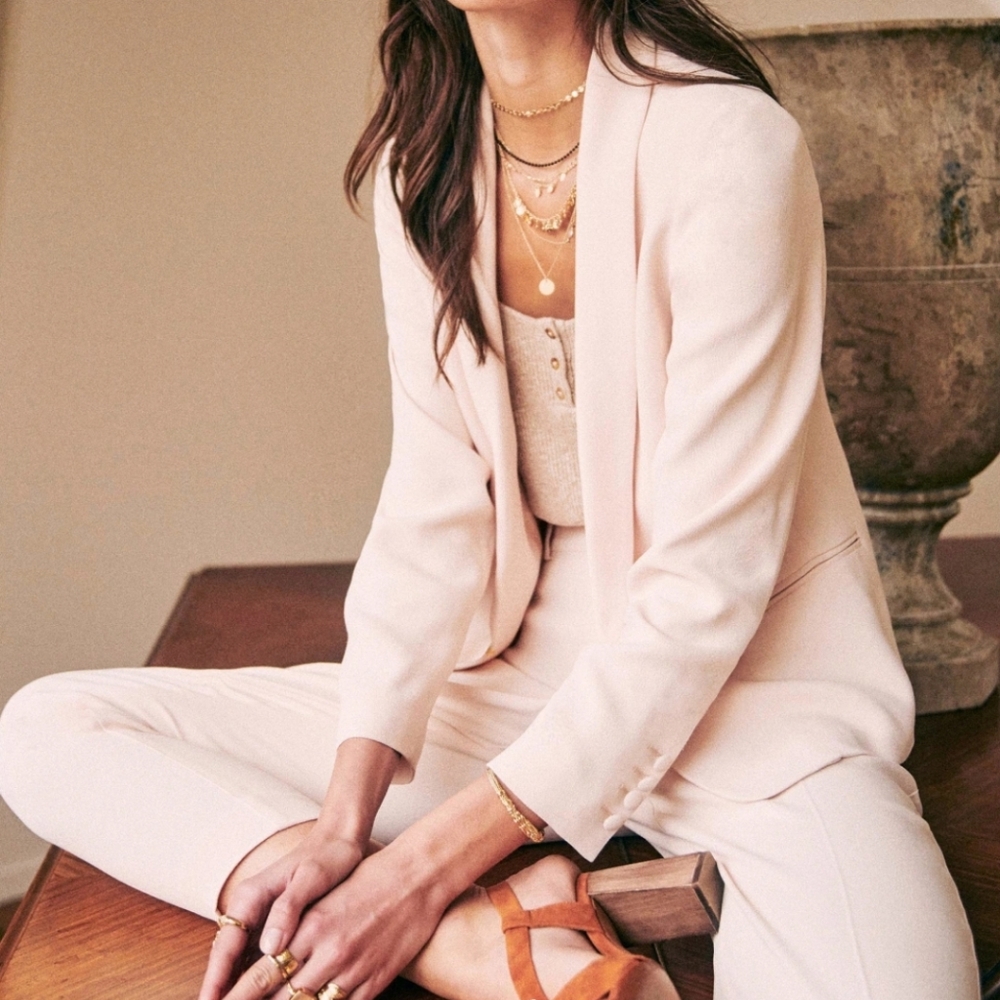 Sezane Gustavo Slightly Low-Waisted Straight Leg Trousers